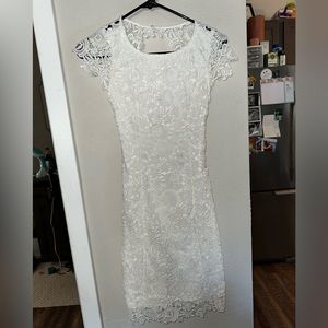 Lulus white crochet dress